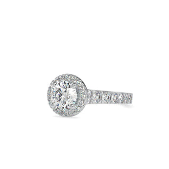 Ivana Jewels Rings Solitaire Halo Round Cut Diamond Engagement Ring