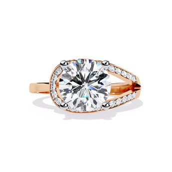 Ivana Jewels Rings Solitaire Round Diamond Anniversary Ring