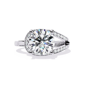 Ivana Jewels Rings Solitaire Round Diamond Anniversary Ring