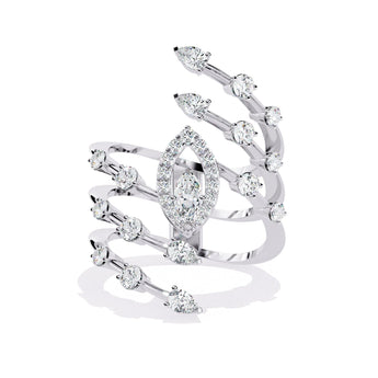 Ivana Jewels Rings Swirling Diamond Ring