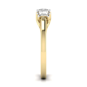 Ivana Jewels Rings Trellis Design Three Diamonds Ring