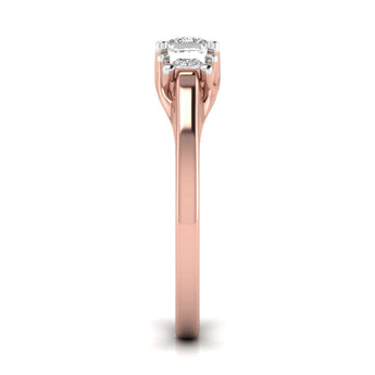 Ivana Jewels Rings Trellis Design Three Diamonds Ring