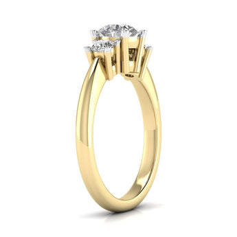 Ivana Jewels Rings Triple Head Diamond Ring