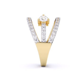 Ivana Jewels Rings Twilight Leaf Cocktail Ring