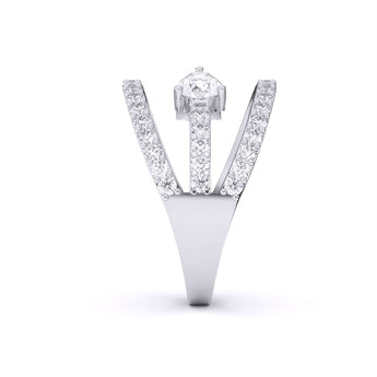 Ivana Jewels Rings Twilight Leaf Cocktail Ring