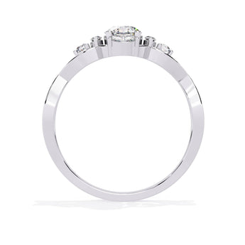 Ivana Jewels Rings Twist Ring with Round Diamonds