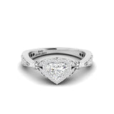 Ivana Jewels Rings White Gold / 14KT 0.56ct Round & Heart Diamond Halo Ring