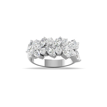 Ivana Jewels Rings White Gold / 14KT 0.89 Cts Marquise-Cut Diamond Eternity Ring
