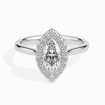 Ivana Jewels Rings White Gold / 14KT 1.2 Carat Solitaire Marquise Diamond Halo Ring