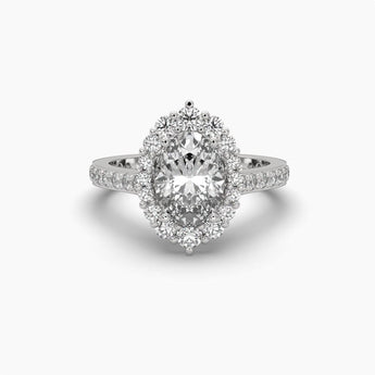 Ivana Jewels Rings White Gold / 14KT 1.32 Carat Oval Shape Diamond Solitaire Ring