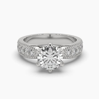 Ivana Jewels Rings White Gold / 14KT 1.52 Carat Solitaire Round Diamond Timeless Elegance Ring