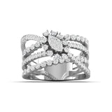 Ivana Jewels Rings White Gold / 14KT 1 Carat Diamond  Gold Halo Ring