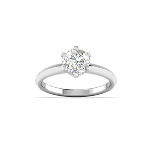Ivana Jewels Rings White Gold / 14KT 1 Carat Diamond Solitaire Ring