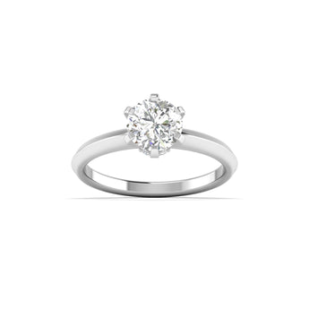 Ivana Jewels Rings White Gold / 14KT 1 Carat Diamond Solitaire Ring