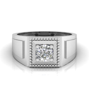 Ivana Jewels Rings White Gold / 14KT 1 Carat Solitaire Everyday Charm Men's Ring