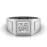 Ivana Jewels Rings White Gold / 14KT 1 Carat Solitaire Everyday Charm Men's Ring