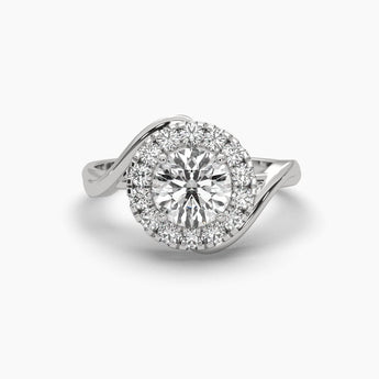Ivana Jewels Rings White Gold / 14KT 1 Carat Solitaire Round Cut Diamond Ring