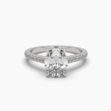 Ivana Jewels Rings White Gold / 14KT 2 Carat Oval Diamond Solitaire Ring