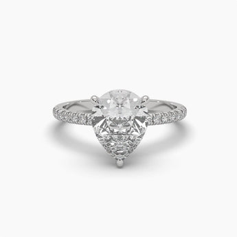 Ivana Jewels Rings White Gold / 14KT 2 Carat Pear Elegance Diamond Ring