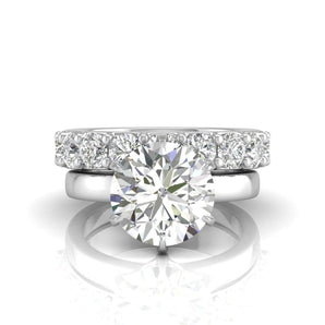 Ivana Jewels Rings White Gold / 14KT 2 Carat Solitaire Entwined Diamond Ring