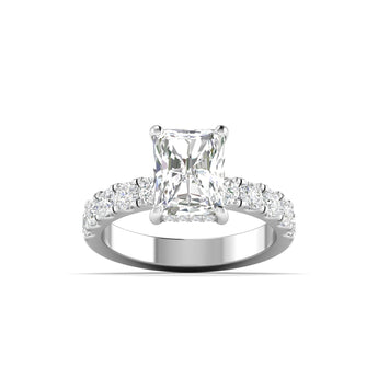 Ivana Jewels Rings White Gold / 14KT 2 Ct Radiant Cut Solitaire Diamonds
