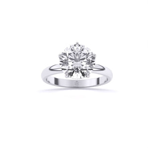 Ivana Jewels Rings White Gold / 14KT 3 Carat Radiance Crown Solitaire Ring