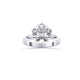 Ivana Jewels Rings White Gold / 14KT 3 Carat Radiance Crown Solitaire Ring