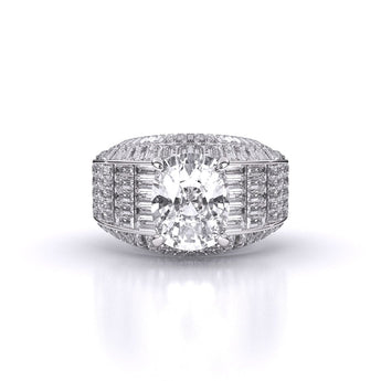 Ivana Jewels Rings White Gold / 14KT 6.02 Centre Solitaire Fashionable Solitaire Cushion Ring
