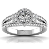 Ivana Jewels Rings White Gold / 14KT 70 Pointer Solitaire Lab Grown Diamond Split Ring