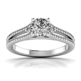 Ivana Jewels Rings White Gold / 14KT 70 Pointer Solitaire Round Cut Ring