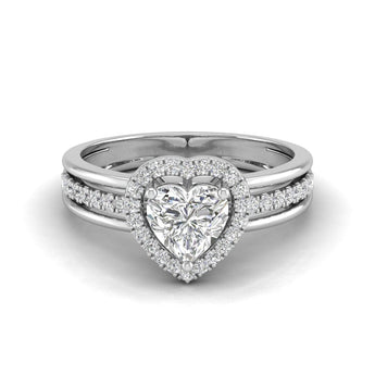 Ivana Jewels Rings White Gold / 14KT Adore 1 Carat Centre Heart Diamond Ring