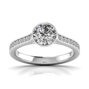 Ivana Jewels Rings White Gold / 14KT Bezel & Cluster Setting Diamond Ring