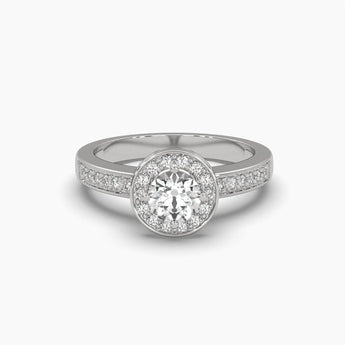 Ivana Jewels Rings White Gold / 14KT Casual Chic Solitaire Round Diamond Ring