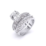 Ivana Jewels Rings White Gold / 14KT Centre Solitaire & Fancy Diamonds Ladies Ring