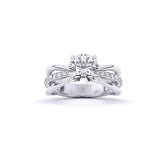 Ivana Jewels Rings White Gold / 14KT Centre Solitaire Round Diamond Ring
