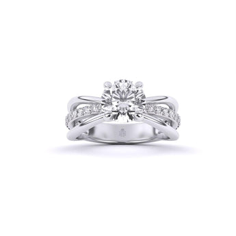 Ivana Jewels Rings White Gold / 14KT Centre Solitaire Round Diamond Ring
