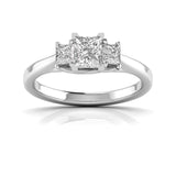 Ivana Jewels Rings White Gold / 14KT Classic Crescent Diamond Ring