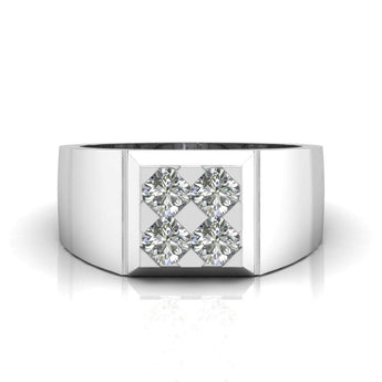 Ivana Jewels Rings White Gold / 14KT Classic Men's Diamond Ring