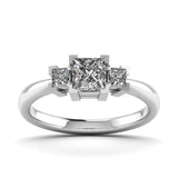 Ivana Jewels Rings White Gold / 14KT Classic Square Romance Solitaire Ring