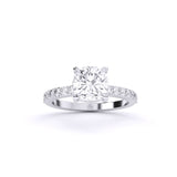 Ivana Jewels Rings White Gold / 14KT Cushion Solitaire Engagement Ring