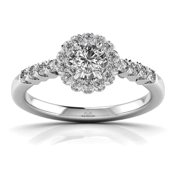 Ivana Jewels Rings White Gold / 14KT Dazzling Delight Solitaire Ring