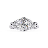 Ivana Jewels Rings White Gold / 14KT Diamond Crossover Engagement Ring