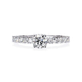 Ivana Jewels Rings White Gold / 14KT Diamond Engagement Ring with Diamond Band