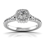Ivana Jewels Rings White Gold / 14KT Double Halo Dream Engagement Ring