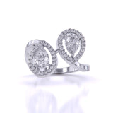 Ivana Jewels Rings White Gold / 14KT Dual Grace Halo