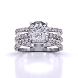 Ivana Jewels Rings White Gold / 14KT Elegant Cocktail Stack Ring