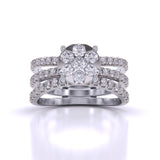 Ivana Jewels Rings White Gold / 14KT Elegant Cocktail Stack Ring