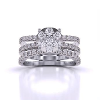 Ivana Jewels Rings White Gold / 14KT Elegant Cocktail Stack Ring