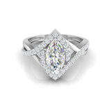 Ivana Jewels Rings White Gold / 14KT Elegant Marquise Diamond Ring