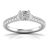 Ivana Jewels Rings White Gold / 14KT Embroider With Solitaire Diamond Ring
